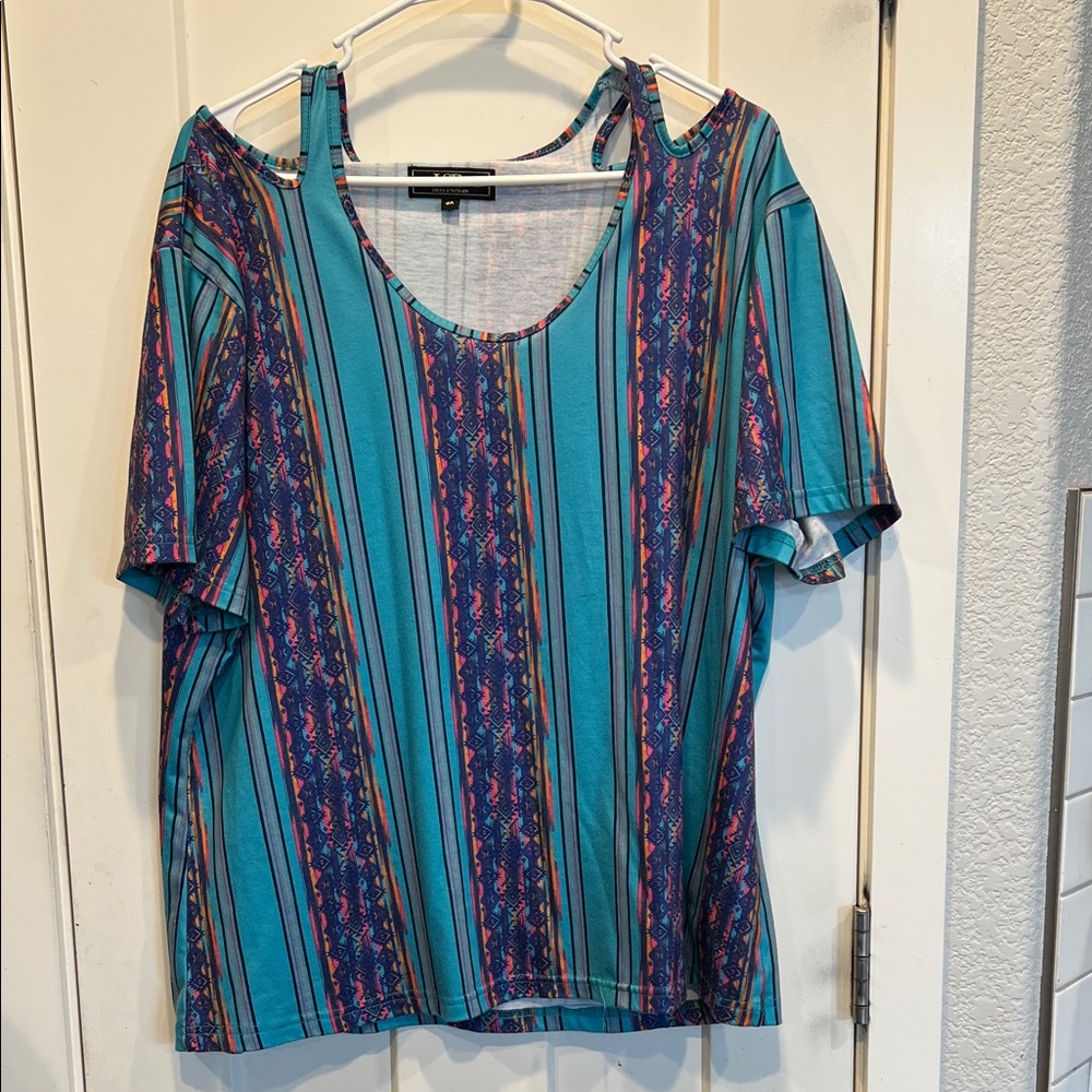 Multi Colored eyelet Top